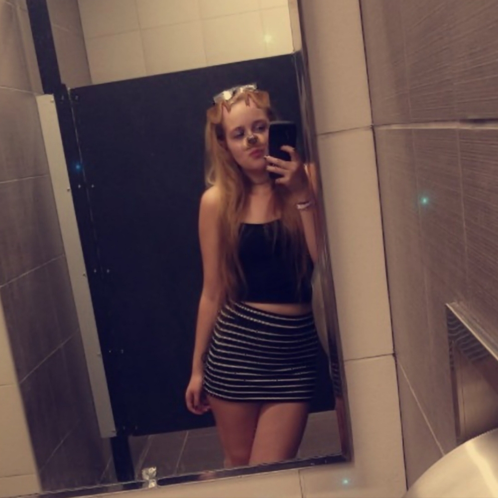 Black And White Striped Vintage Forever 21 Mini Skort